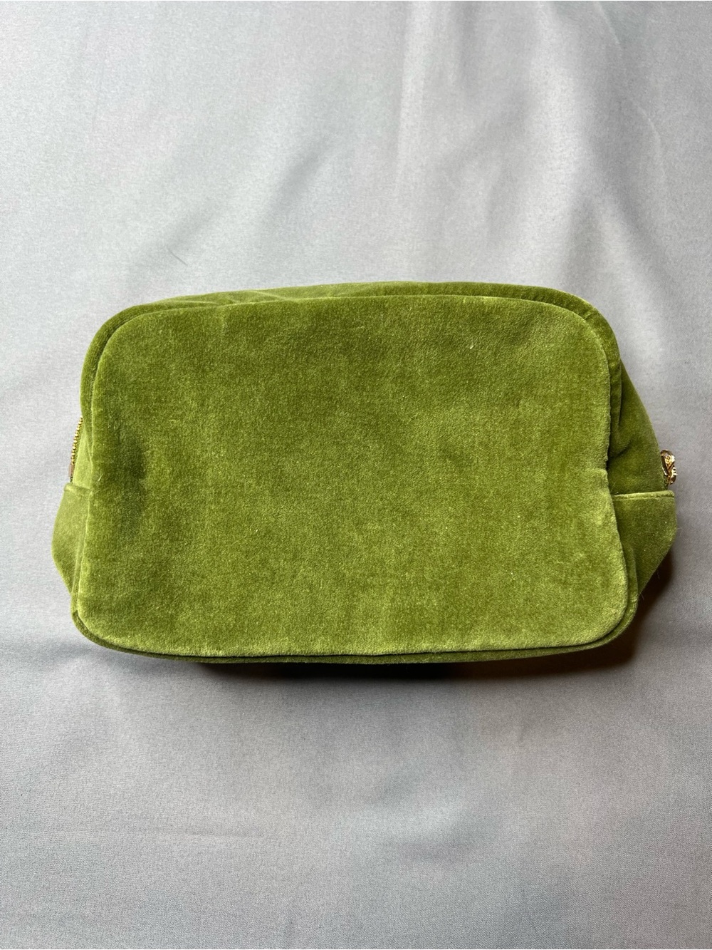 Elizabeth Scarlett London Velvet Tiger Cosmetic Bag – Green Velvet Pouch - Picture 8 of 12